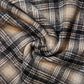 Elegant 100% Brushed Cotton Flannel: Tartan Winceyette Craft Dress Material - 58” Wide (Beige Belted Check)