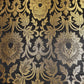 Black Banarasi Brocade Fabric with Gold Zari Floral Design | Premium Indian Jacquard Material By Meter 44"