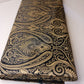 Black Double Paisley Gold Metallic Banarasi Brocade Fabric | Dress, Craft & Décor Material | 44" Wide By the Meter