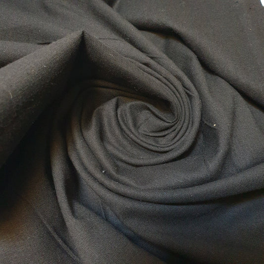 Black Clearance 100% Cotton Fabric Plain Solid Quilting Craft Dress Material 44" By The Meter