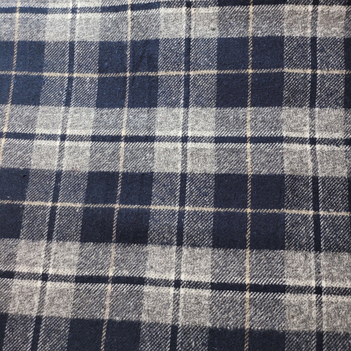 Elegant 100% Brushed Cotton Flannel: Tartan Winceyette Craft Dress Material - 58” Wide (Blue Callan Silver)