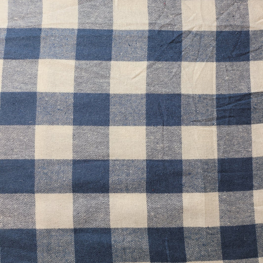 Elegant 100% Brushed Cotton Flannel: Tartan Winceyette Craft Dress Material - 58” Wide (Blue Cream Alec Tartan)