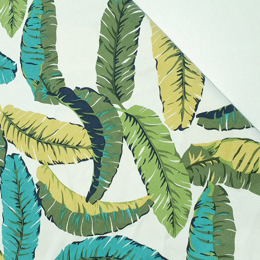 Luxuriöser, eleganter, lebendiger Canvas-Stoff aus 100 % Baumwolle mit floralem Polka-Muster, 147,3 cm breit, perfekt für Kinderprojekte und Bastelarbeiten (Botanische Blätter)