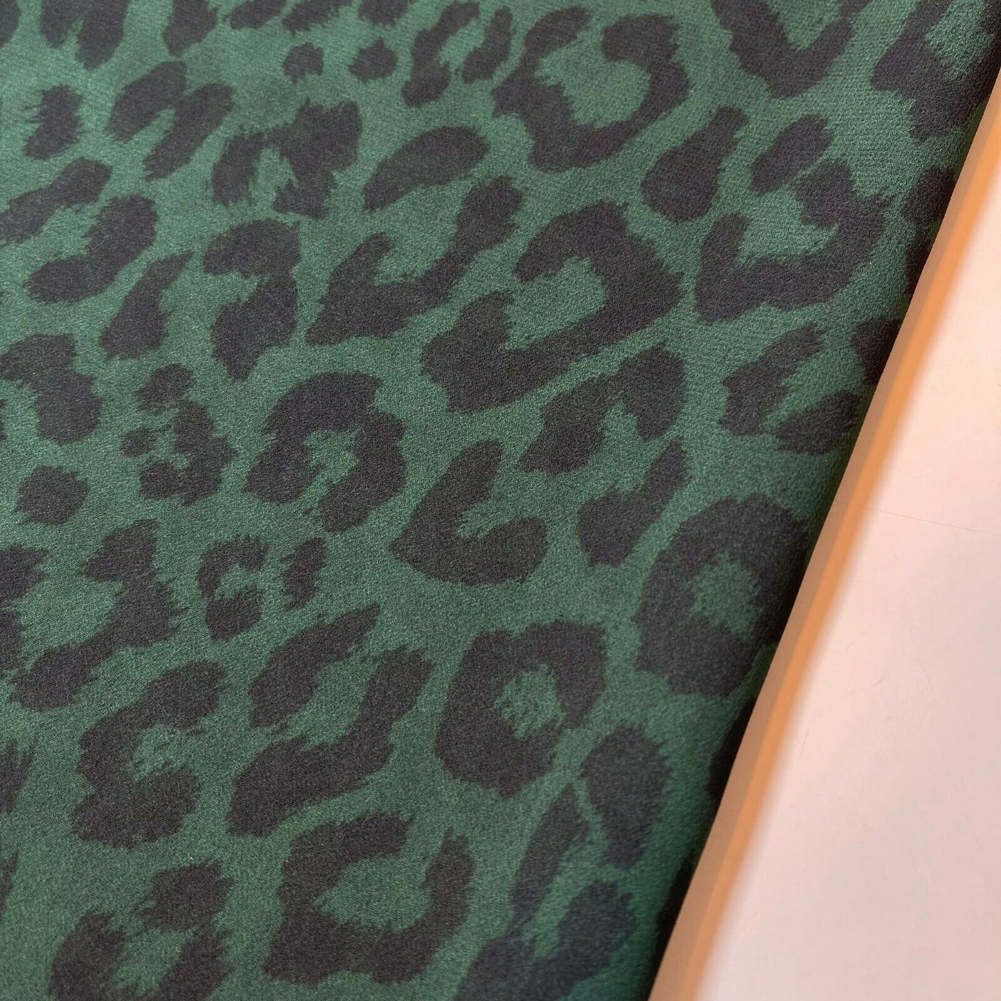 Bottle Green Leopard Crepe Chiffon Sheer Material Dress Craft Decor Fabric 44" By The Meter