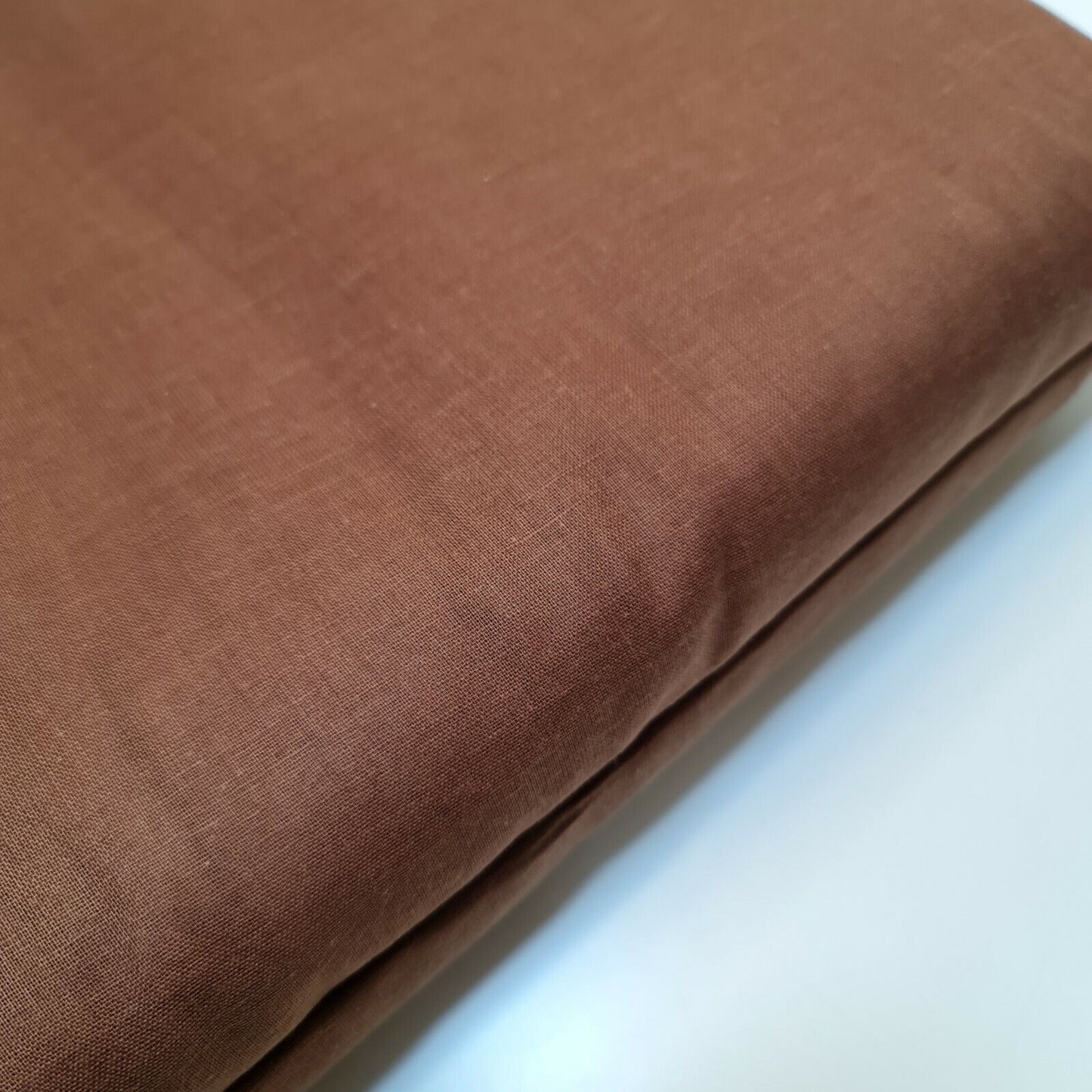 Brown 100% Cotton Muslin Fabric Sheer Gauze Plain Weave 44” Wide Dress Lining, Crafts Costume Material By The Meter