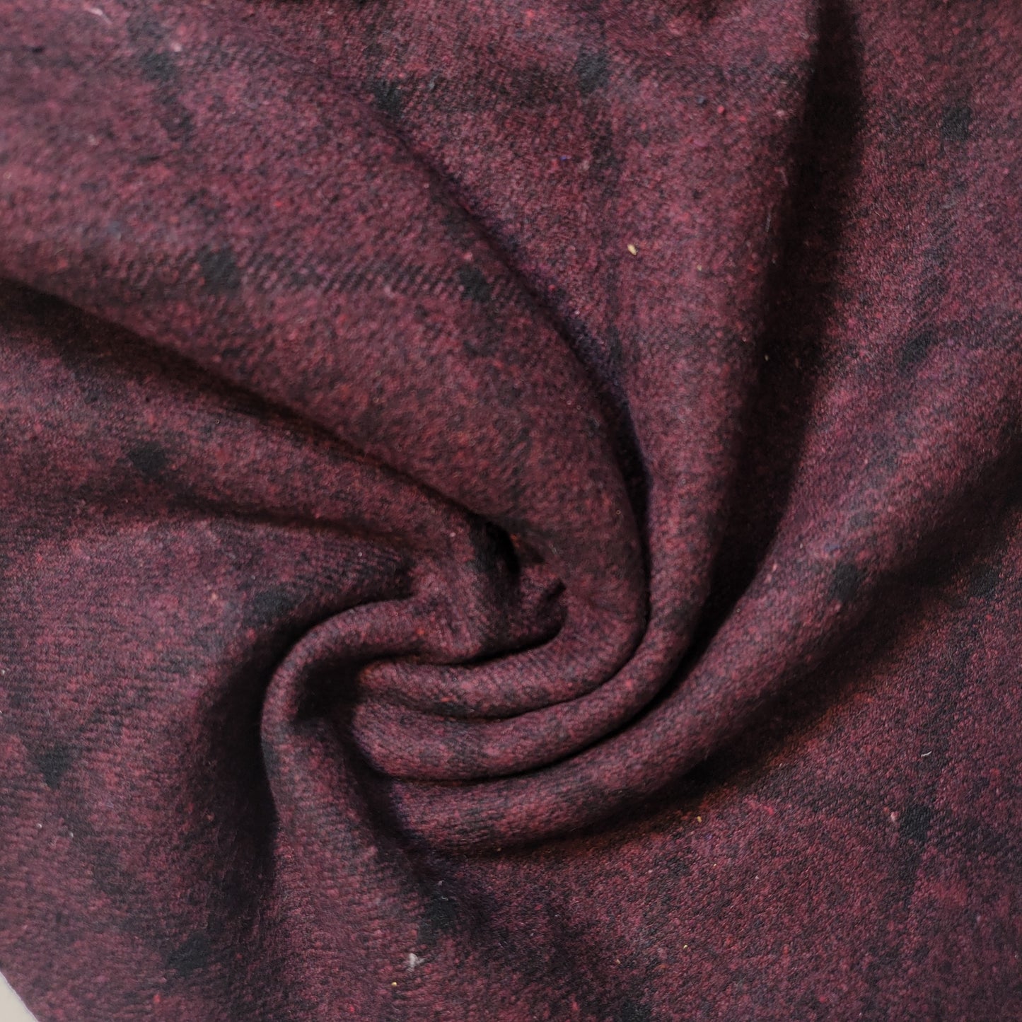 Elegant 100% Brushed Cotton Flannel: Tartan Winceyette Craft Dress Material - 58” Wide (Burgundy Tweed Check)