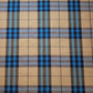 Beige Blue 100% Cotton Tartan Check Plaid / Stripe Dress Fabric Craft Quilting Material 58"