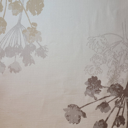 Beige Forest Tree Linen Look Fabric Curtain Soft Furnishing Material 58" By The Meter