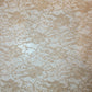 Beige Gold Budget Floral Spitze Stoff Designer Kleid Handwerk Material 58" pro Meter