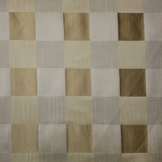 Beige Gold Buffalo Check Polyester Medium Weight Material Curtain & Upholstery Fabrics – 58" Wide" Sold by the