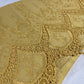 Beige Gold Cotton Floral Embroidery Fabric Lace Broderie Anglaise Dress Craft Material 44" By the Meter