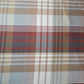 * Clearance * Geometric Stripes & Tartan Chenille Tapestry-Inspired Medium to Heavyweight Curtain & Upholstery Fabrics – 58" Wide",  Sold by the Meter (Beige Maroon Tartan)