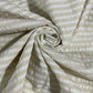 Beige 100% Cotton Seersucker Fabric Crush Stripe Costume Craft Dress Material 44" By The Meter