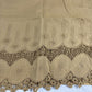 Beige Cotton Floral Embroidery Fabric Lace Broderie Anglaise Dress Craft Material 44" By the Meter