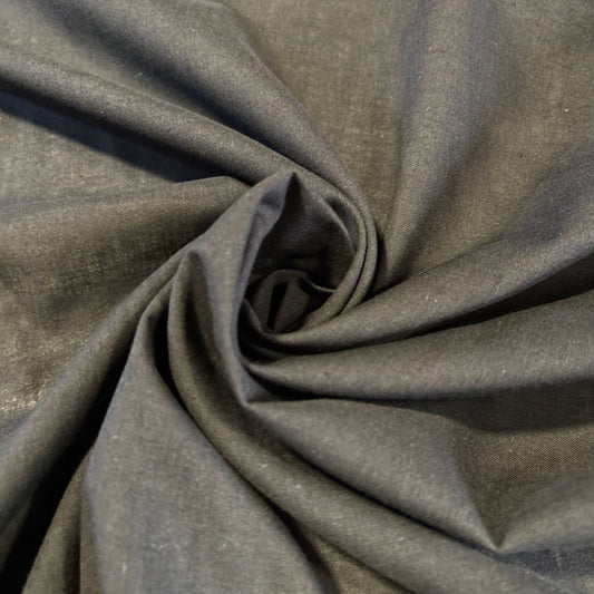 Black 100% Cotton Lawn Voile Fabric Soft Dress Craft Lining Material 58" By The Meter
