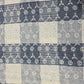 Blue Cream Checked Embroidered Cotton Fabric 44" Wide | Floral Broderie Dressmaking, Craft & Home Décor Material by the Metre