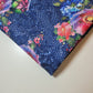 Blue Floral Lace Fabric Designer Dress Craft Material 58" By Meter