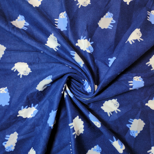 44" Bedruckter hochwertiger weicher Flanellstoff aus 100 % Baumwolle mit Ring-/Herz-/Geldbörsen-/Musik-Aufdruck