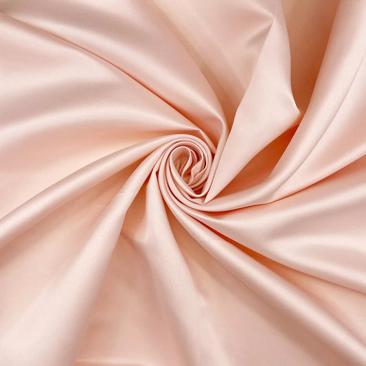 Blush Dull Duchess Bridal Satin Fabric Bridal Dress Prom Craft Material Crepe Back By the Meter 58"