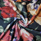 Black Floral Jersey Dress Craft Costume Material 58" By The Meter