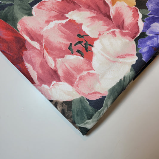 Black Floral Jersey Dress Craft Costume Material 58" By The Meter