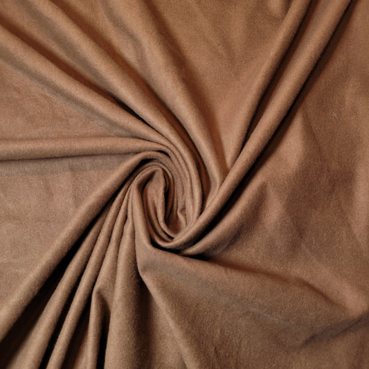 Brown Suede Brushed Jersey Dress Craft Costume Material 58" By The Meter