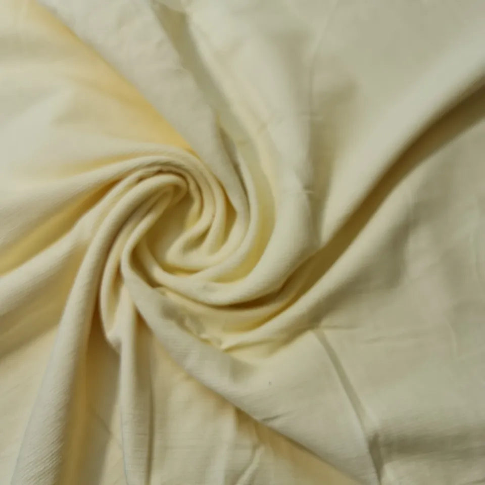 Butter Cream 100% Cotton Cord Woven Velvet Corduroy Fabric Upholstery Dress Material 58" By The Meter