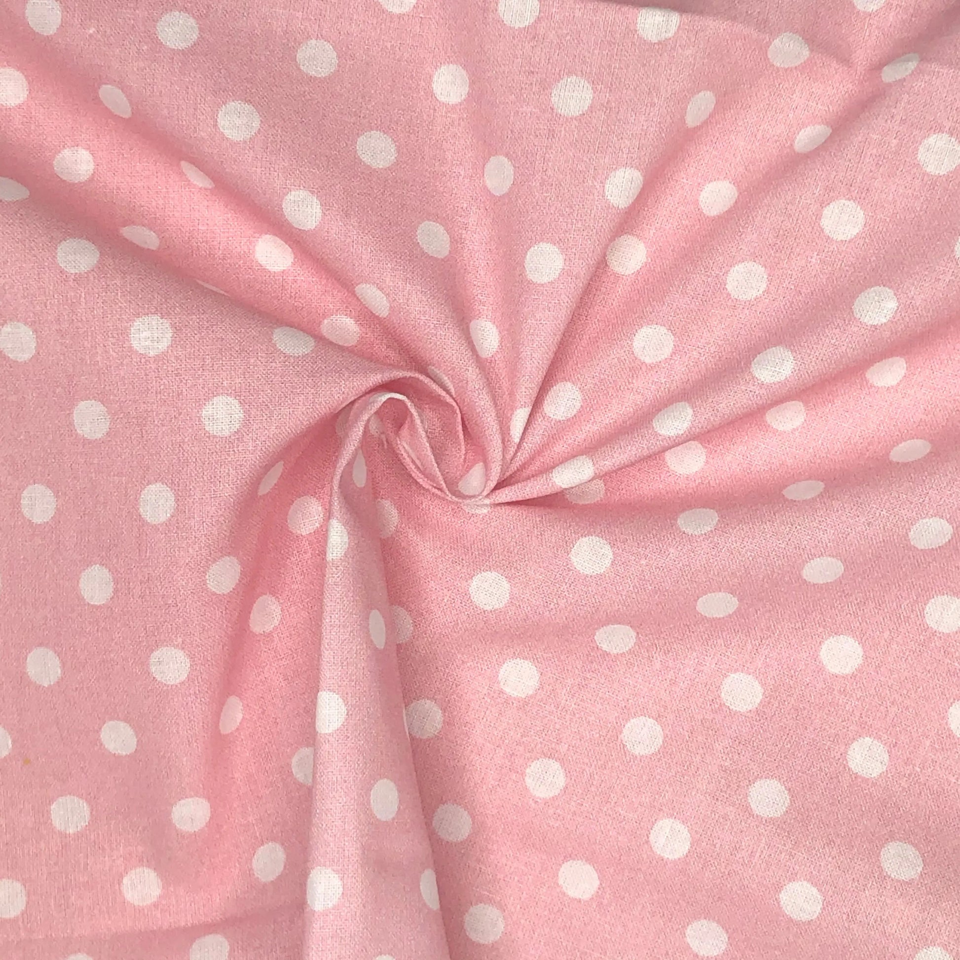 Polka Dot & Sweet Pea Dot Digital Printed 100% Cotton Fabric on Coloured Bases | 150gsm 55" (140cm) Wide | OEKO-TEX® Standard 100 Certified – Sold by the Metre