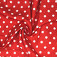 Polka Dot & Sweet Pea Dot Digital Printed 100% Cotton Fabric on Coloured Bases | 150gsm 55" (140cm) Wide | OEKO-TEXÂ® Standard 100 Certified â€“ Sold by the Metre