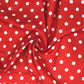 Polka Dot & Sweet Pea Dot Digital Printed 100% Cotton Fabric on Coloured Bases | 150gsm 55" (140cm) Wide | OEKO-TEX® Standard 100 Certified – Sold by the Metre