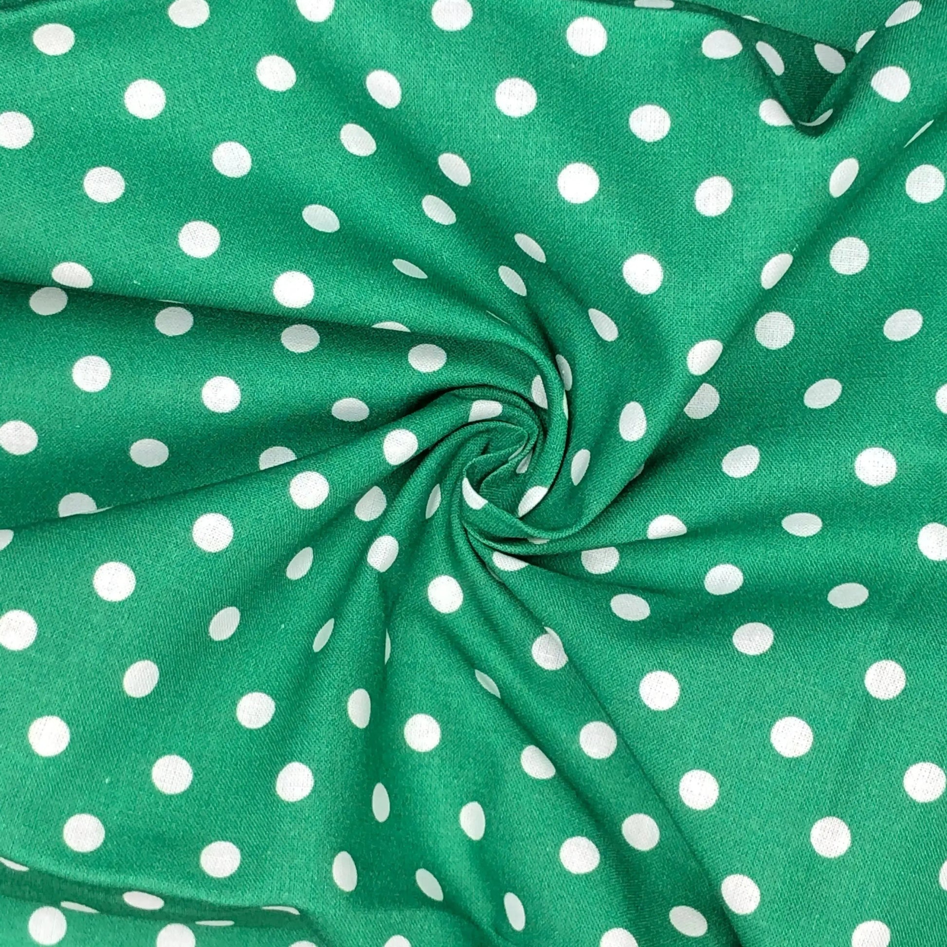 Polka Dot & Sweet Pea Dot Digital Printed 100% Cotton Fabric on Coloured Bases | 150gsm 55" (140cm) Wide | OEKO-TEXÂ® Standard 100 Certified â€“ Sold by the Metre