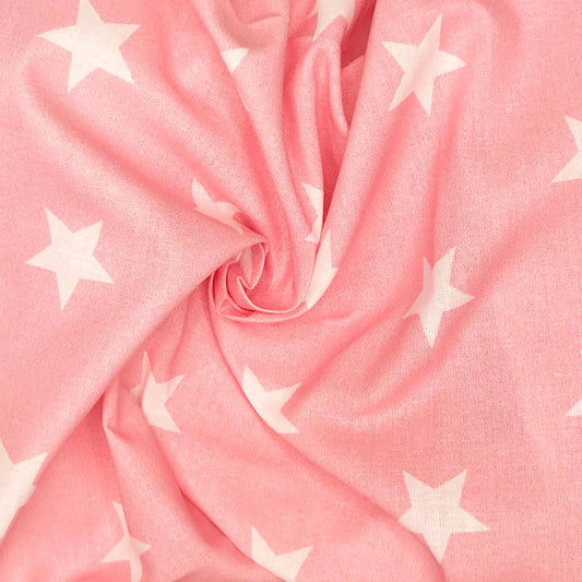 Star Digital Printed 100% Cotton Fabric | Large, Mini & Small Star Designs on White & Colour Bases | 150gsm 55" (140cm) Wide | OEKO-TEX® Standard 100 Certified – Sold by the Metre