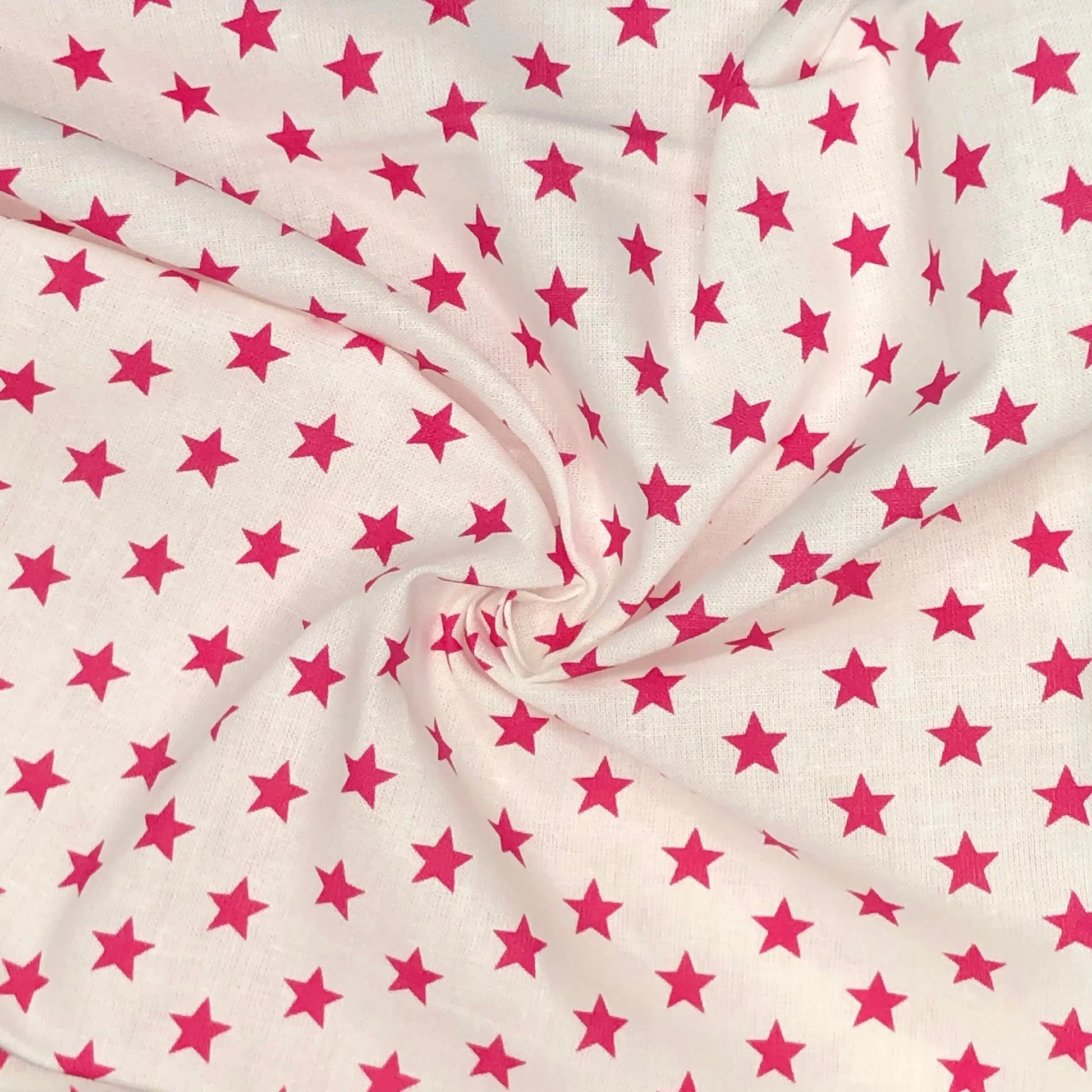 Star Digital Printed 100% Cotton Fabric | Large, Mini & Small Star Designs on White & Colour Bases | 150gsm 55" (140cm) Wide | OEKO-TEX® Standard 100 Certified – Sold by the Metre