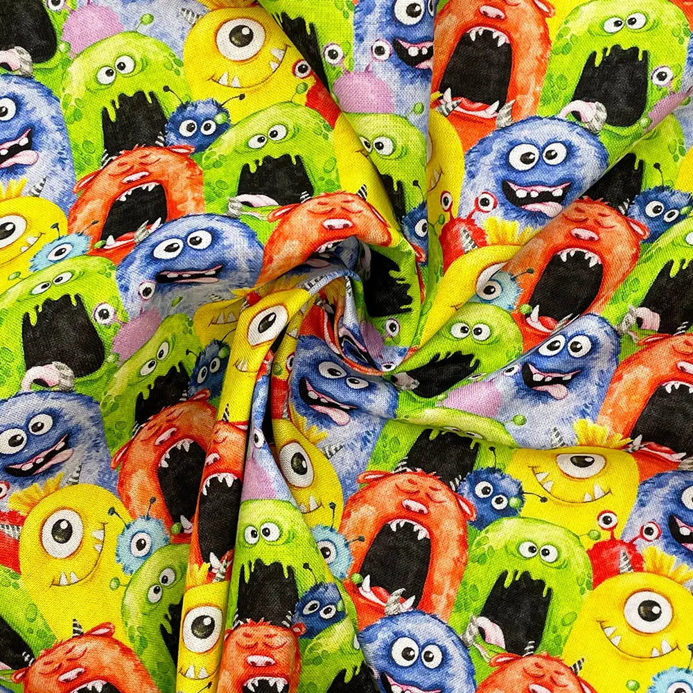 Spooky Digital Printed 100% Cotton Fabric | Halloween & Gothic Designs 150gsm 55" (140cm) Wide – Sold by the Meter