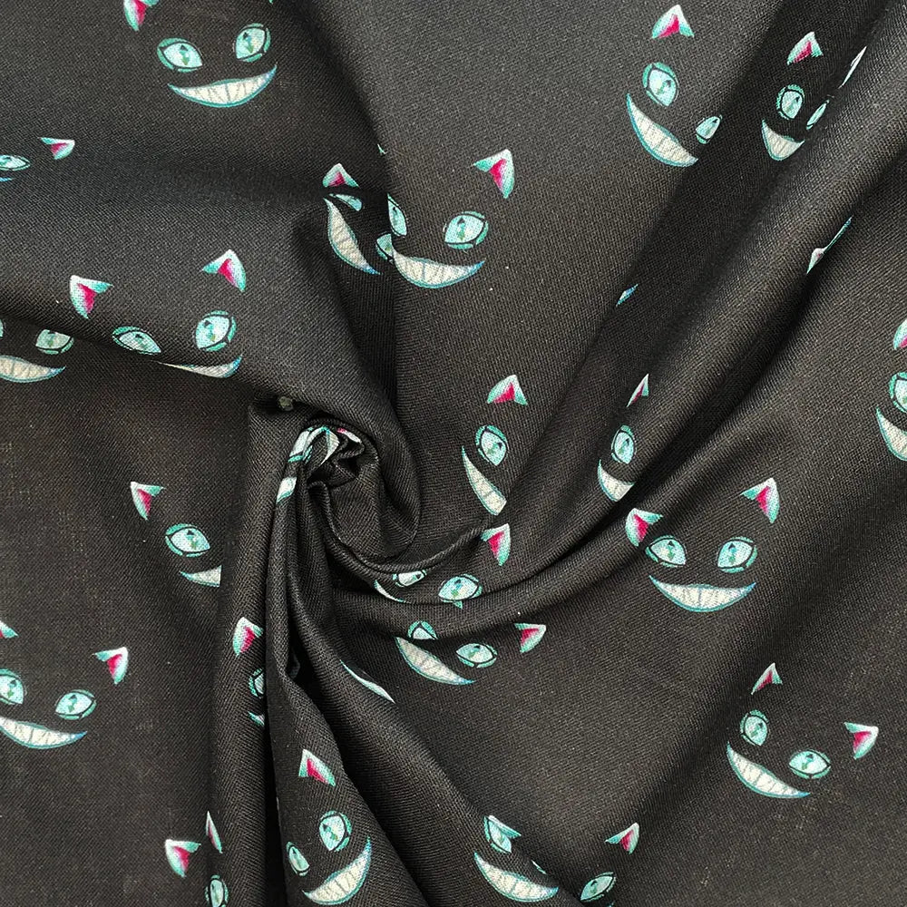 Spooky Digital Printed 100% Cotton Fabric | Halloween & Gothic Designs 150gsm 55" (140cm) Wide â€“ Sold by the Meter