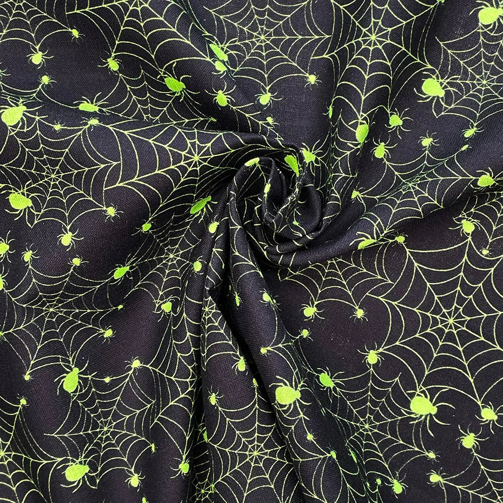 Spooky Digital Printed 100% Cotton Fabric | Halloween & Gothic Designs 150gsm 55" (140cm) Wide – Sold by the Meter