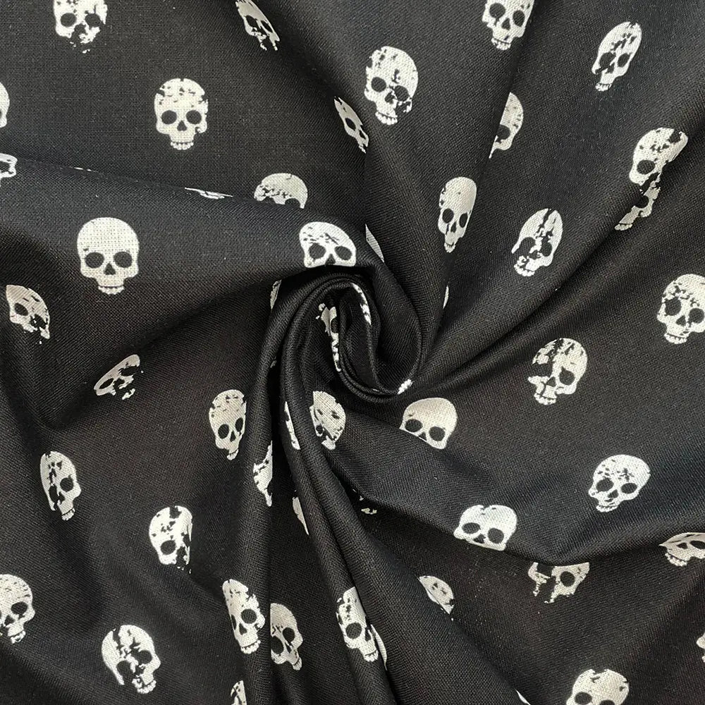 Spooky Digital Printed 100% Cotton Fabric | Halloween & Gothic Designs 150gsm 55" (140cm) Wide – Sold by the Meter