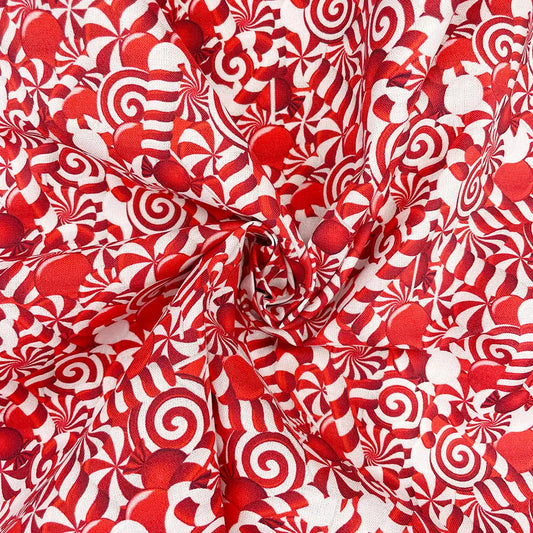 Christmas Digital Printed 100% Cotton Fabric | Festive Holiday Designs 150gsm 55" (140cm) Wide – Sold by the Meter