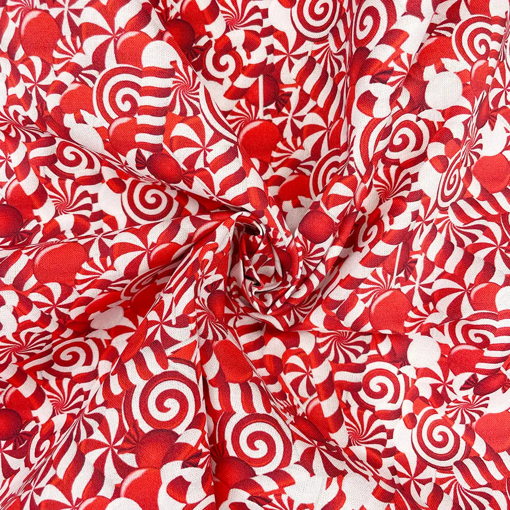 Christmas Digital Printed 100% Cotton Fabric | Festive Holiday Designs 150gsm 55" (140cm) Wide â€“ Sold by the Meter