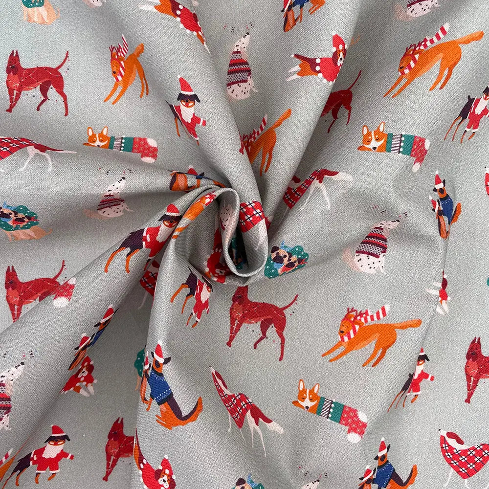 Christmas Digital Printed 100% Cotton Fabric | Festive Holiday Designs 150gsm 55" (140cm) Wide – Sold by the Meter