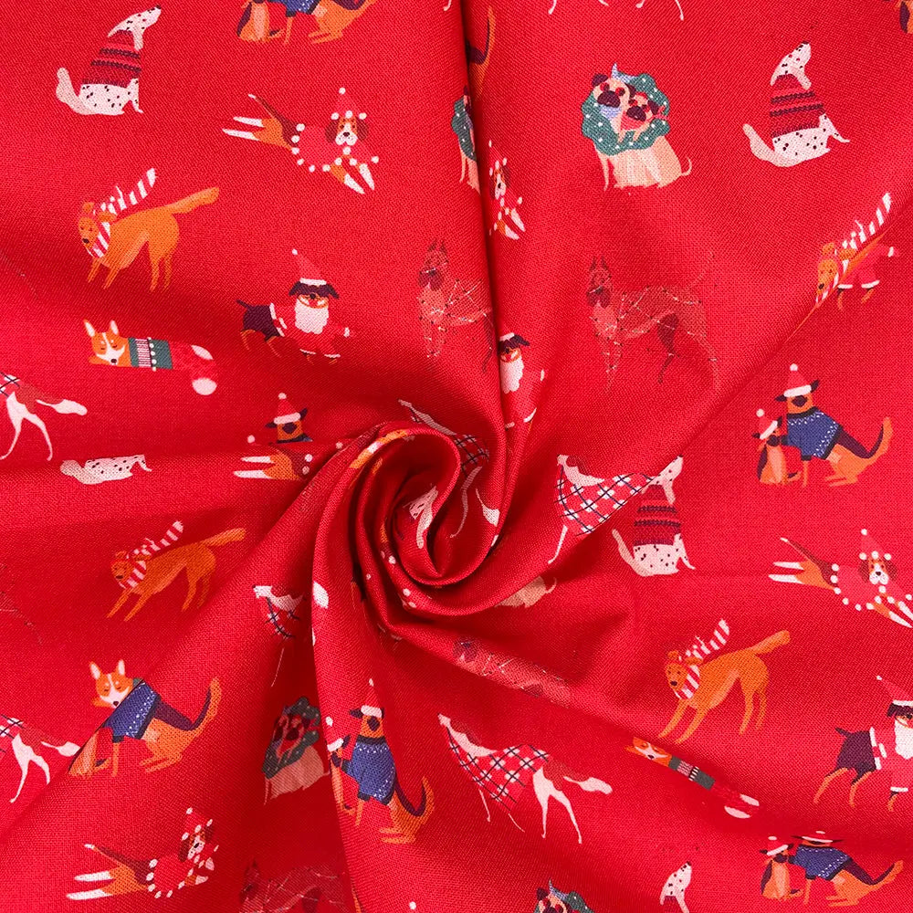 Christmas Digital Printed 100% Cotton Fabric | Festive Holiday Designs 150gsm 55" (140cm) Wide â€“ Sold by the Meter