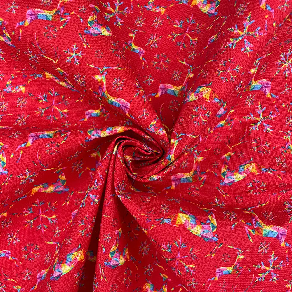 Christmas Digital Printed 100% Cotton Fabric | Festive Holiday Designs 150gsm 55" (140cm) Wide – Sold by the Meter