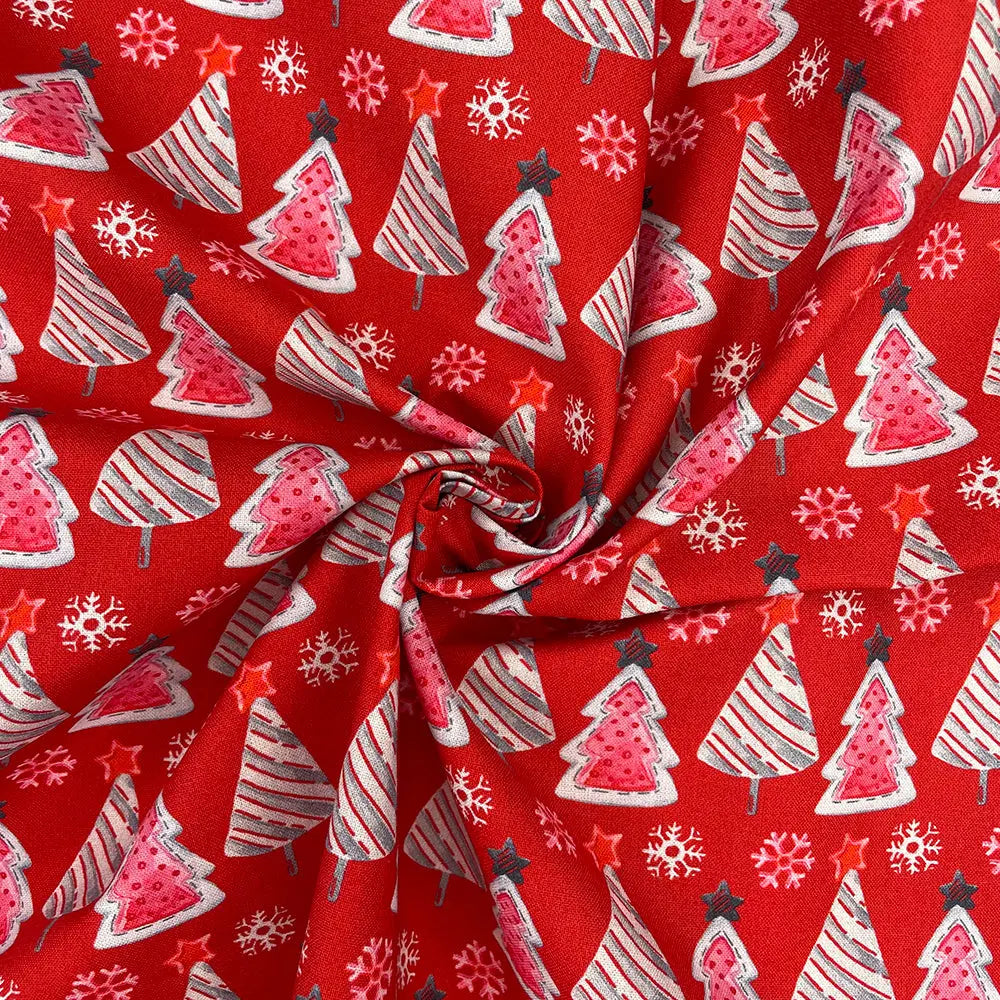 Christmas Digital Printed 100% Cotton Fabric | Festive Holiday Designs 150gsm 55" (140cm) Wide â€“ Sold by the Meter