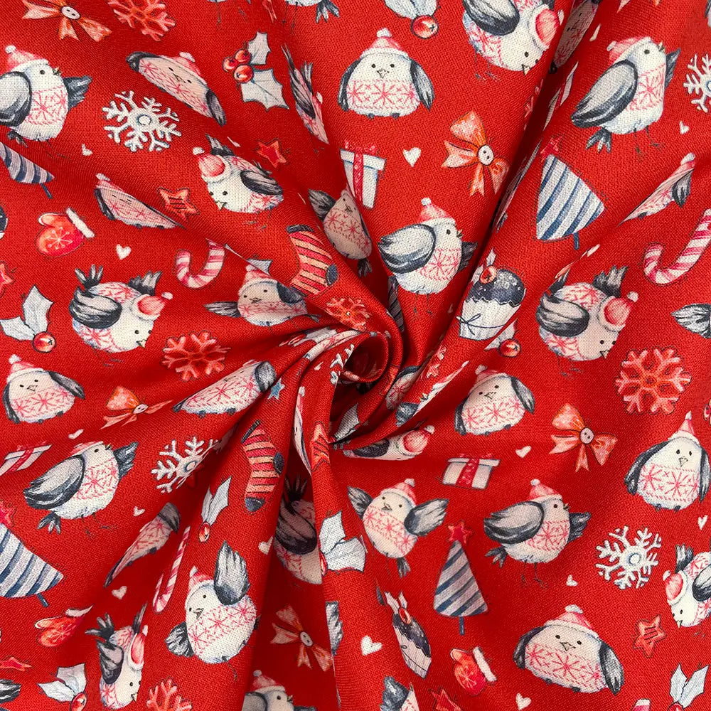 Christmas Digital Printed 100% Cotton Fabric | Festive Holiday Designs 150gsm 55" (140cm) Wide – Sold by the Meter