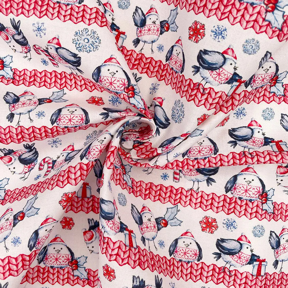 Christmas Digital Printed 100% Cotton Fabric | Festive Holiday Designs 150gsm 55" (140cm) Wide â€“ Sold by the Meter