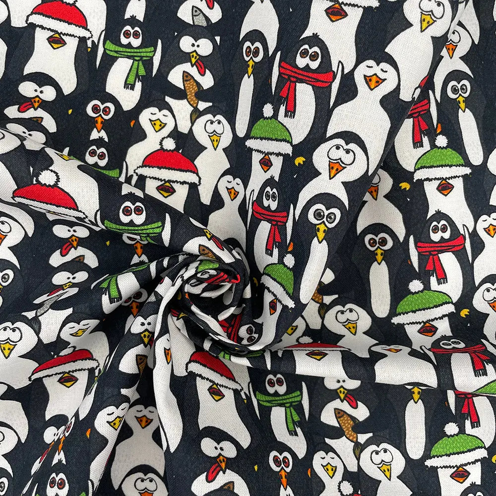 Christmas Digital Printed 100% Cotton Fabric | Festive Holiday Designs 150gsm 55" (140cm) Wide â€“ Sold by the Meter