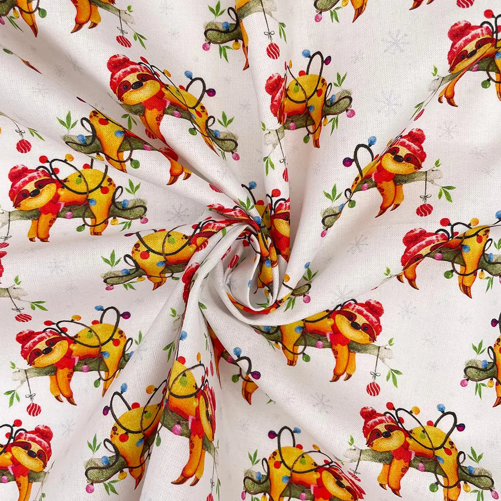 Christmas Digital Printed 100% Cotton Fabric | Festive Holiday Designs 150gsm 55" (140cm) Wide â€“ Sold by the Meter