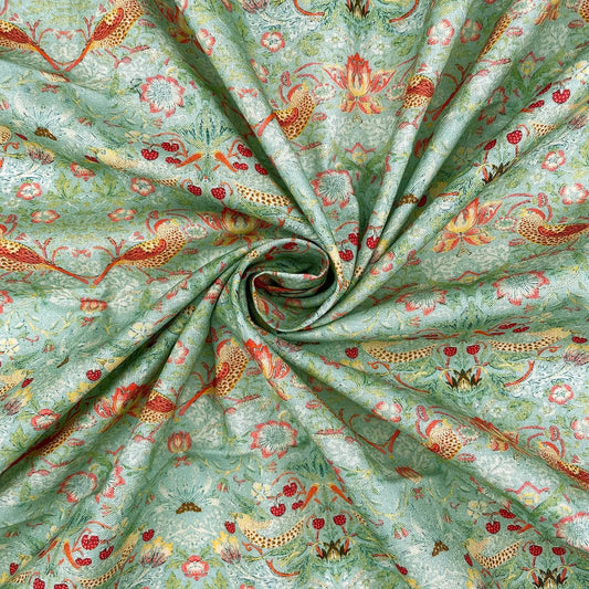 William Morris Digital Printed 100% Cotton Fabric | Classic Arts & Crafts Designs 150gsm 55" (140cm) Wide – Sold by the Meter