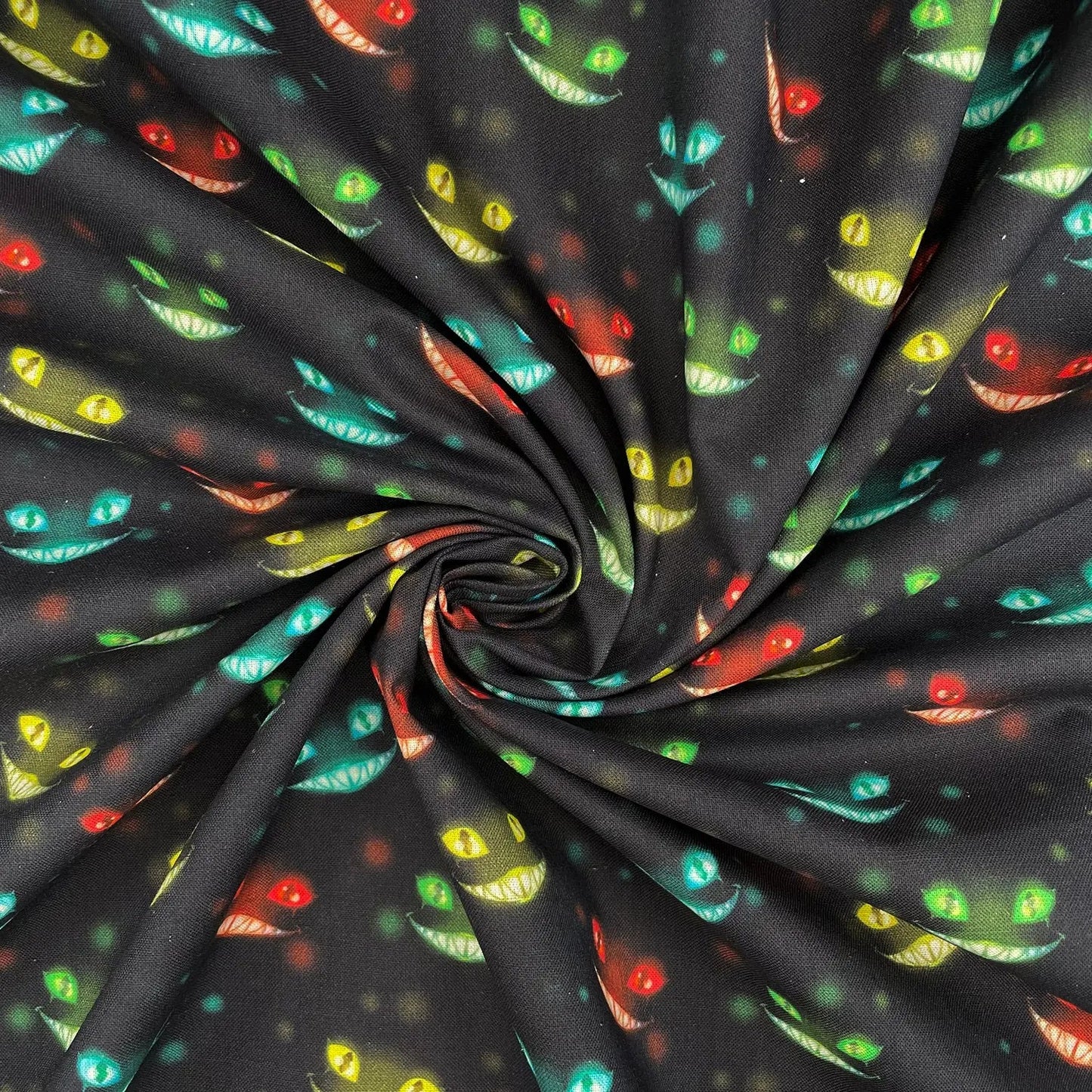 Spooky Digital Printed 100% Cotton Fabric | Halloween & Gothic Designs 150gsm 55" (140cm) Wide – Sold by the Meter