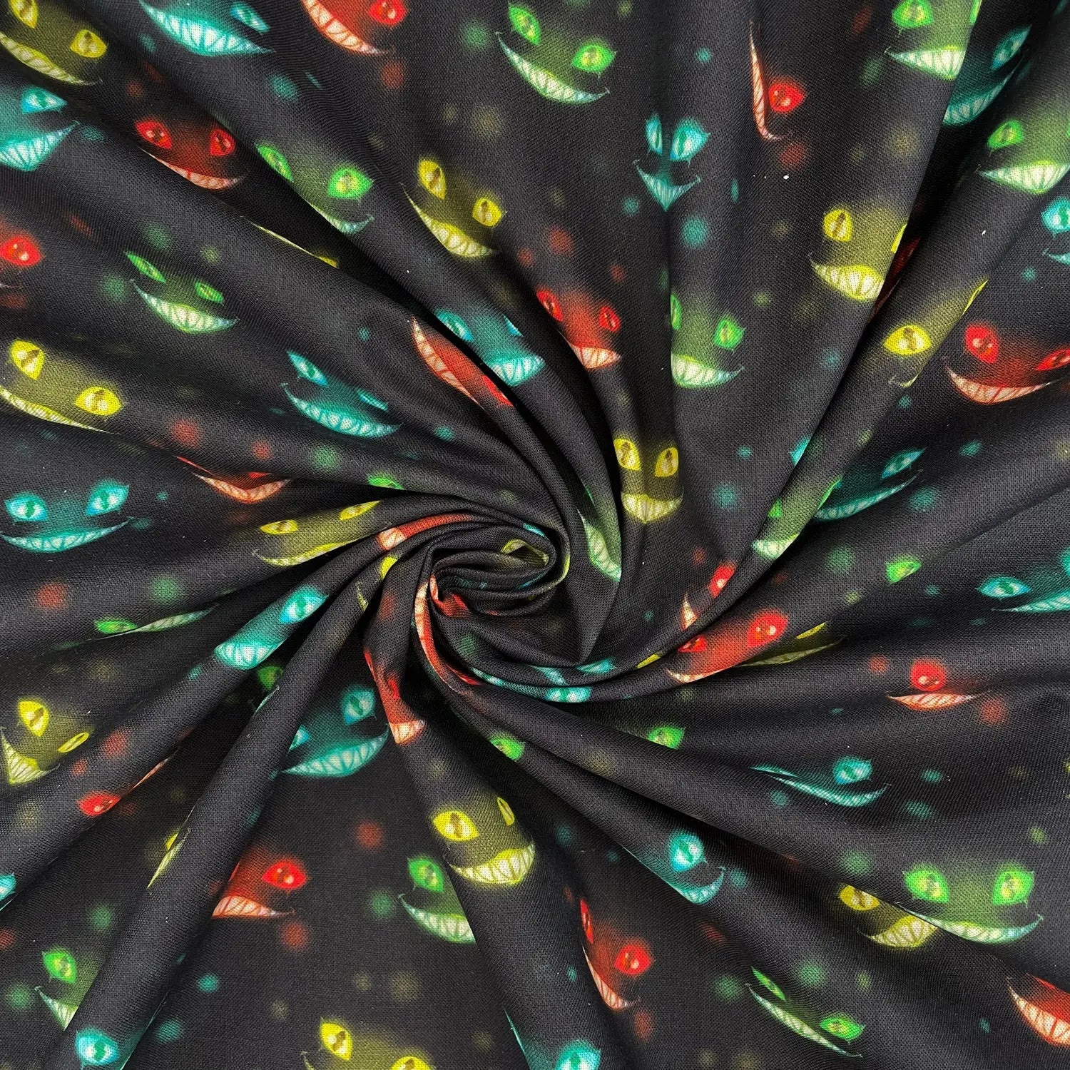 Spooky Digital Printed 100% Cotton Fabric | Halloween & Gothic Designs 150gsm 55" (140cm) Wide – Sold by the Meter